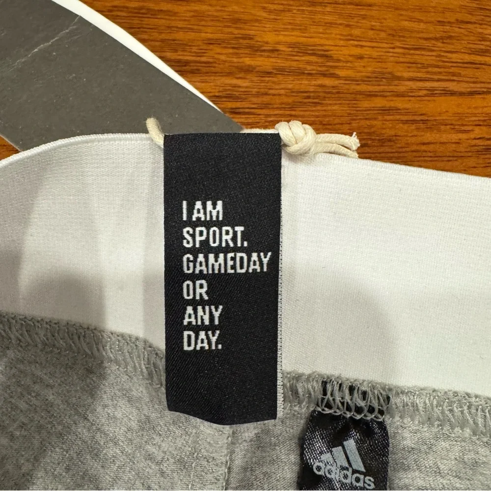 NWT Adidas Women's Biker Shorts Must Haves 3-Stripe Short Tights‎ Grey Medium